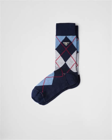 prada socks neon|Navy Argyle Cotton Socks .